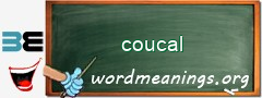 WordMeaning blackboard for coucal